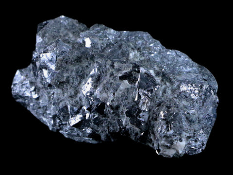 3.1" Silver Nickel Metallic Skutterudite Crystal Mineral Aghar Mine Morocco Arsenide - Fossil Age Minerals