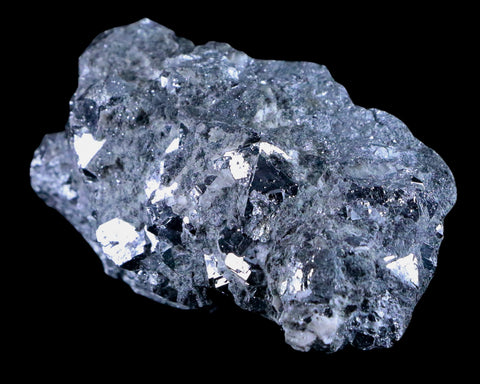 3.1" Silver Nickel Metallic Skutterudite Crystal Mineral Aghar Mine Morocco Arsenide - Fossil Age Minerals