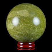 XL 64MM Natural Polished Green Opal Sphere Location Madagascar Healing Stand