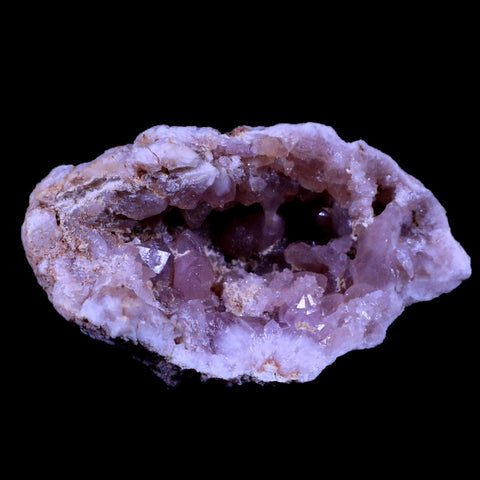 3.4" Pink Amethyst Geode Half Crystal Cluster El Chioque Mine Patagonia Argentina - Fossil Age Minerals