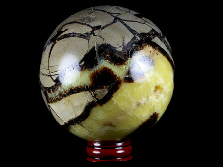 XXL 84MM Septarian Dragon Stone Vug Sphere Mineral Healing Madagascar Stand