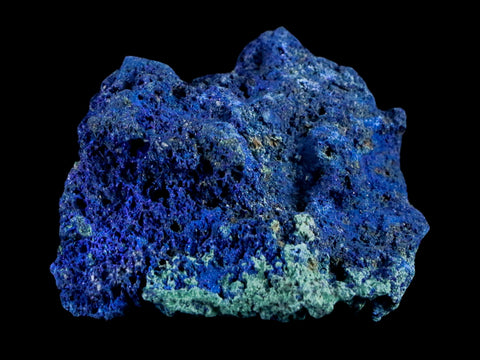 1.5" Azurite Crystals & Malachite On Matrix Mineral Specimen Morocco 0.8 OZ - Fossil Age Minerals