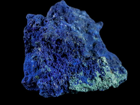 1.5" Azurite Crystals & Malachite On Matrix Mineral Specimen Morocco 0.8 OZ