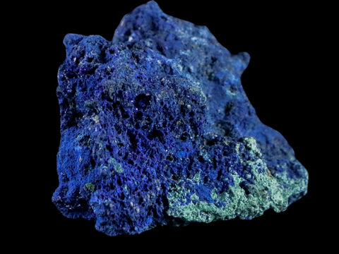 1.5" Azurite Crystals & Malachite On Matrix Mineral Specimen Morocco 0.8 OZ - Fossil Age Minerals