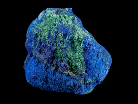 1.1" Azurite Crystals & Malachite On Matrix Mineral Specimen Morocco 0.8 OZ - Fossil Age Minerals