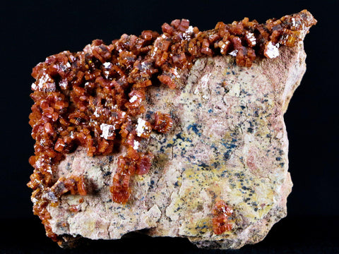 2.9" Sparkly Druzy Red Vanadinite Crystals Cluster Mineral Specimen Morocco - Fossil Age Minerals