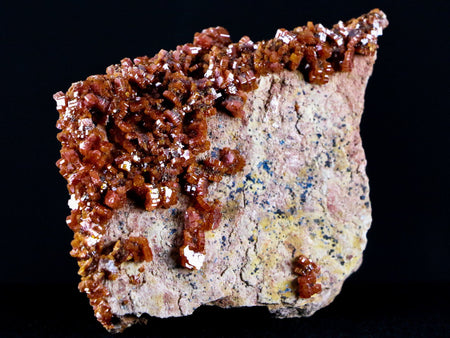 2.9" Sparkly Druzy Red Vanadinite Crystals Cluster Mineral Specimen Morocco
