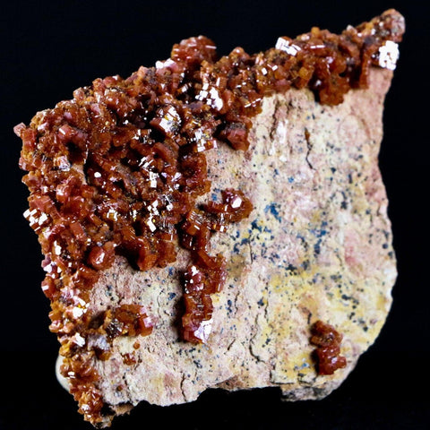 2.9" Sparkly Druzy Red Vanadinite Crystals Cluster Mineral Specimen Morocco - Fossil Age Minerals