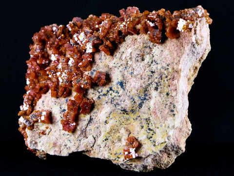 2.9" Sparkly Druzy Red Vanadinite Crystals Cluster Mineral Specimen Morocco - Fossil Age Minerals