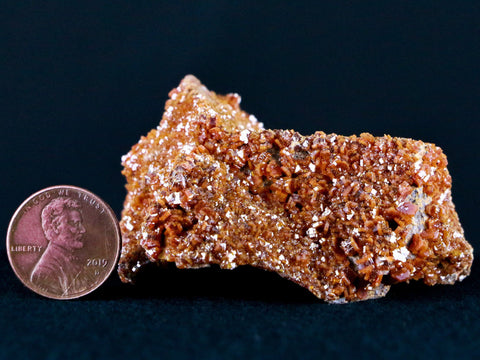 2.4" Sparkly Druzy Red Vanadinite Crystals Cluster Mineral Specimen Morocco - Fossil Age Minerals