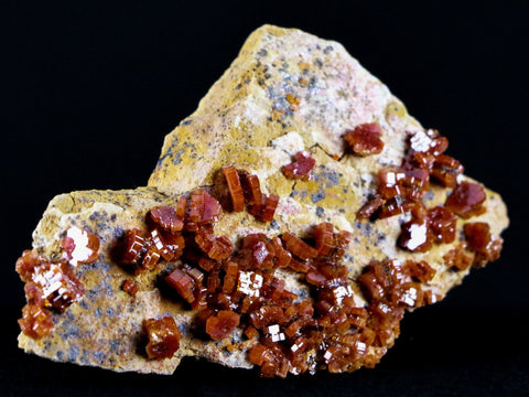2.6" Sparkly Druzy Red Vanadinite Crystals Cluster Mineral Specimen Morocco - Fossil Age Minerals