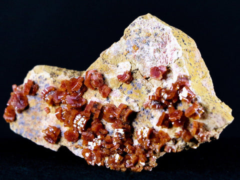 2.6" Sparkly Druzy Red Vanadinite Crystals Cluster Mineral Specimen Morocco - Fossil Age Minerals