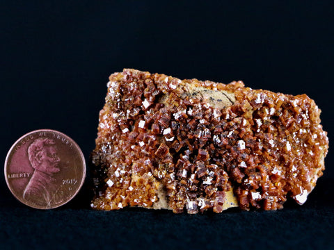 2.2" Sparkly Druzy Red Vanadinite Crystals Cluster Mineral Specimen Morocco - Fossil Age Minerals