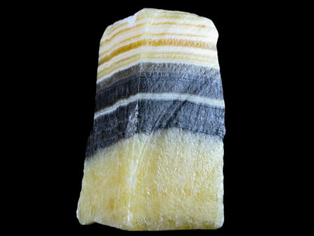 5.3" Rough Yellow & Black Calcite Crystal Mineral Specimen Mexico 2 LB 15.8 OZ