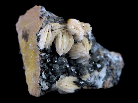 2.1" White Barite, Cerussite & Galena Crystal Mineral Mabladen Morocco 3.4 OZ - Fossil Age Minerals